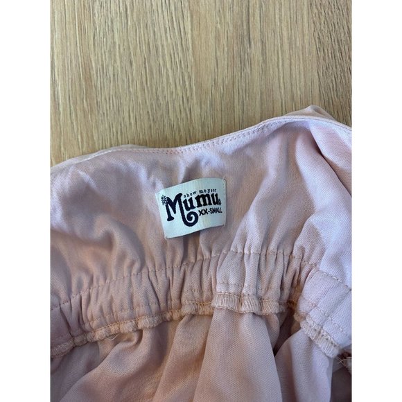 Show Me Your MuMu Caitlin Ruffle Maxi Dress XXS Medium Dusty Blush Crisp Pink - Picture 10 of 12